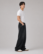 Men's Classic Wide Leg Denim Jeans – Relaxed Fit Baggy Casual Everyday Cotton Jeans