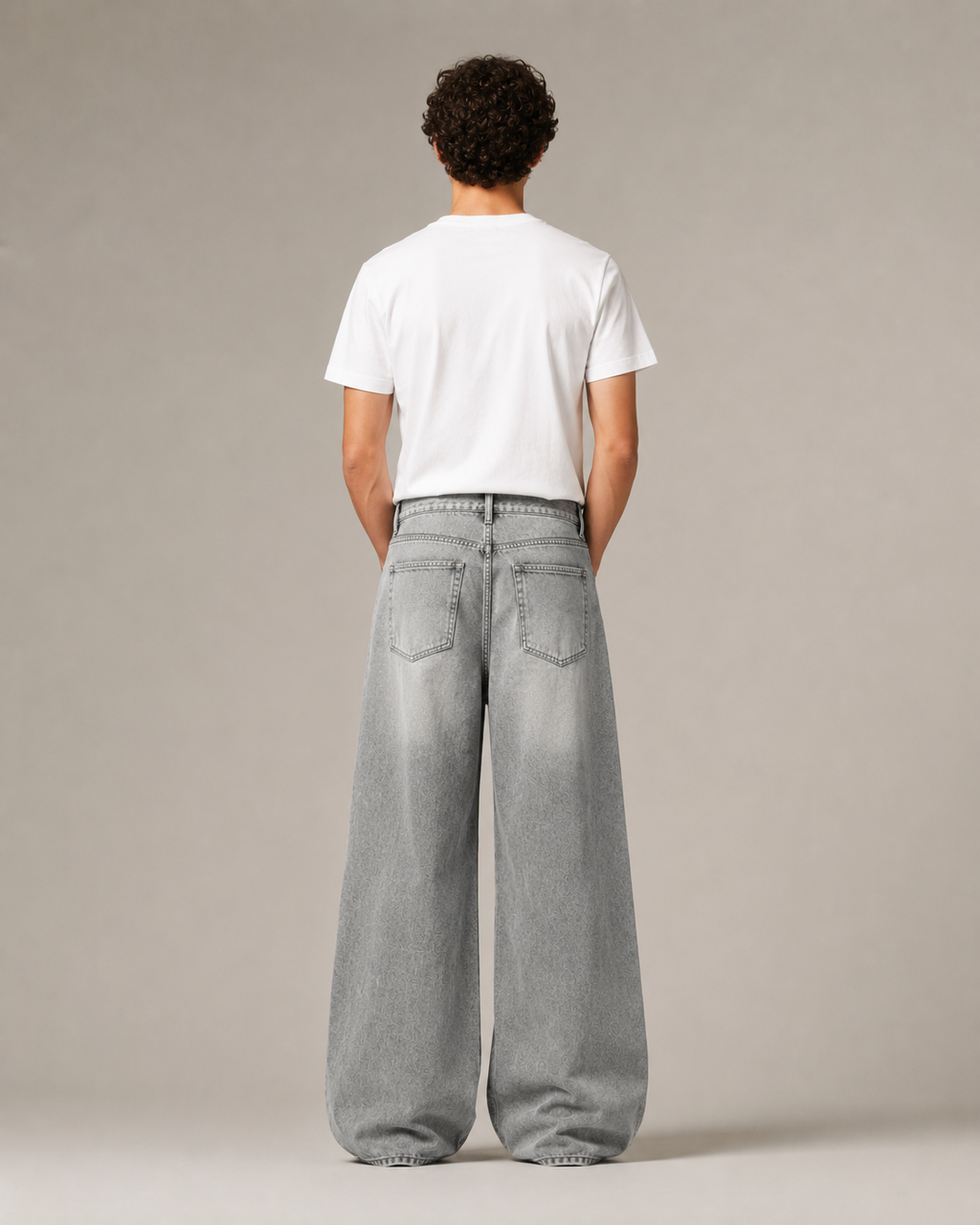 Men's Wide Leg Denim Jeans – Relaxed Fit Baggy Casual Everyday Streetwear Cotton Jeans