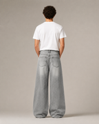 Men's Wide Leg Denim Jeans – Relaxed Fit Baggy Casual Everyday Streetwear Cotton Jeans