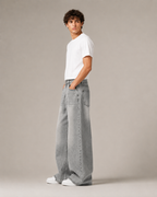 Men's Wide Leg Denim Jeans – Relaxed Fit Baggy Casual Everyday Streetwear Cotton Jeans