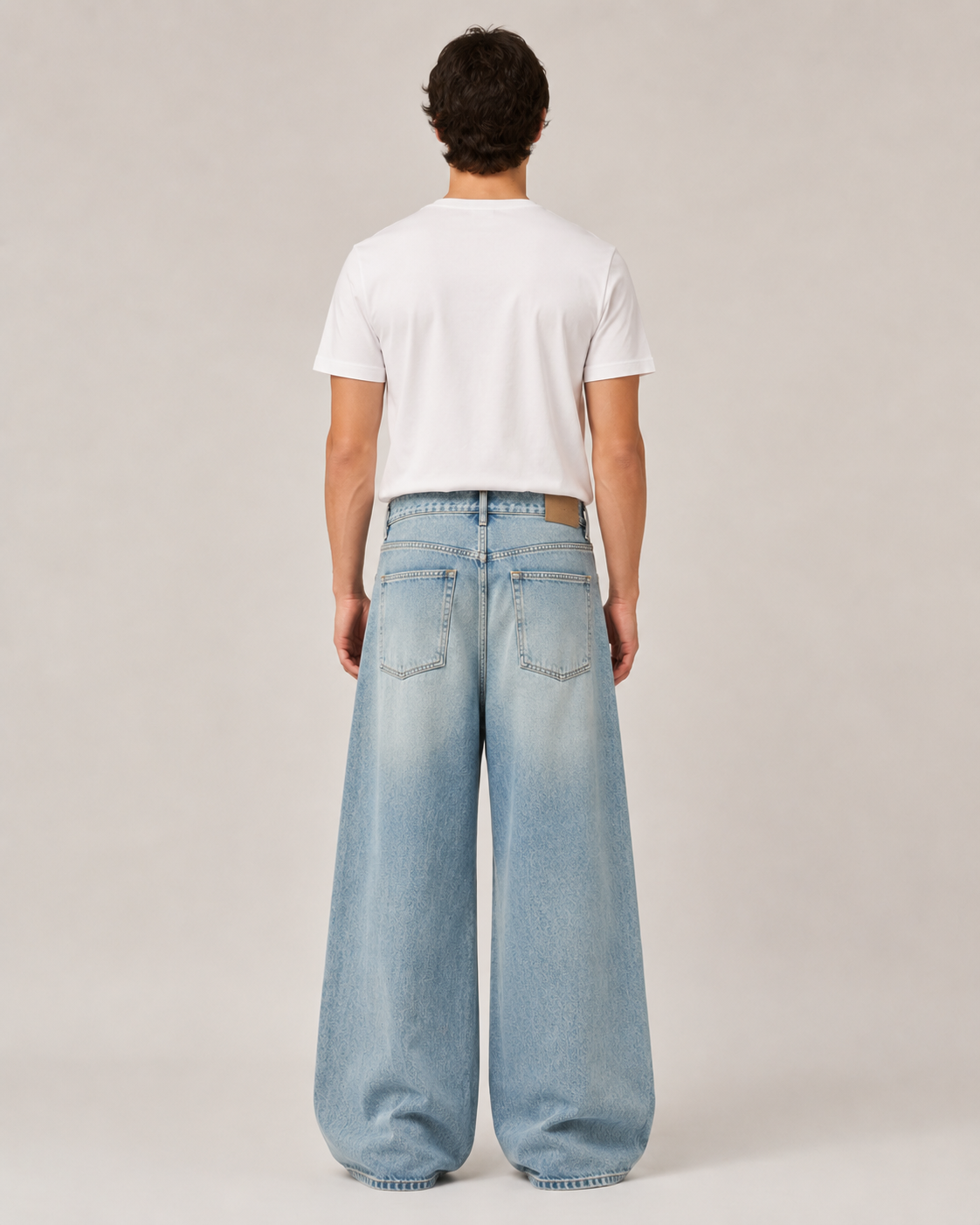 Men's Vintage Washed Wide Leg Denim Jeans – Straight Leg Relaxed Fit Baggy Casual Everyday Jeans