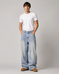 Men's Vintage Loose Fit Wide Leg Denim Jeans – Baggy Relaxed Fit Casual Everyday Streetwear Jeans
