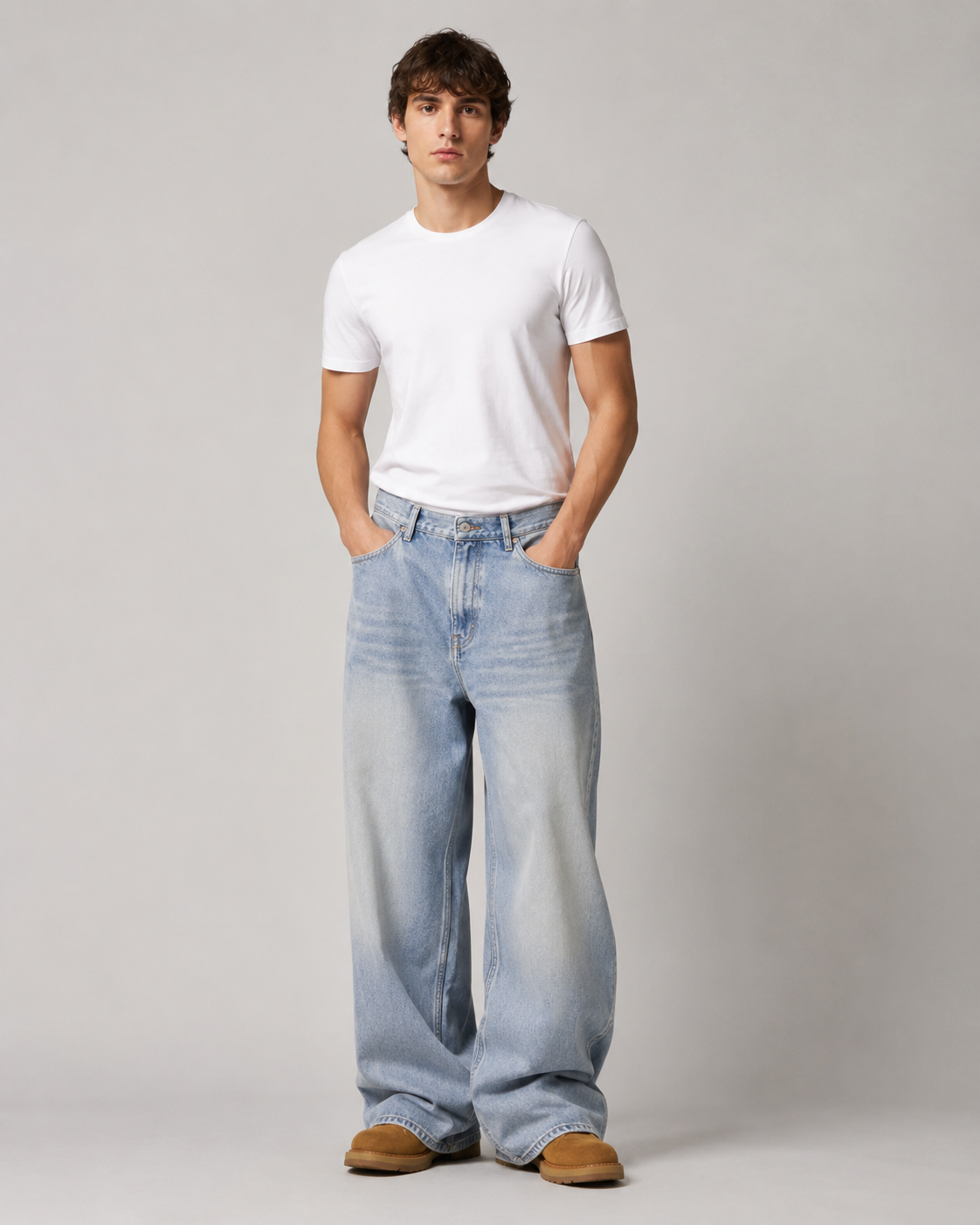 Men's Vintage Loose Fit Wide Leg Denim Jeans – Baggy Relaxed Fit Casual Everyday Streetwear Jeans