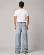 Men's Vintage Loose Fit Wide Leg Denim Jeans – Baggy Relaxed Fit Casual Everyday Streetwear Jeans