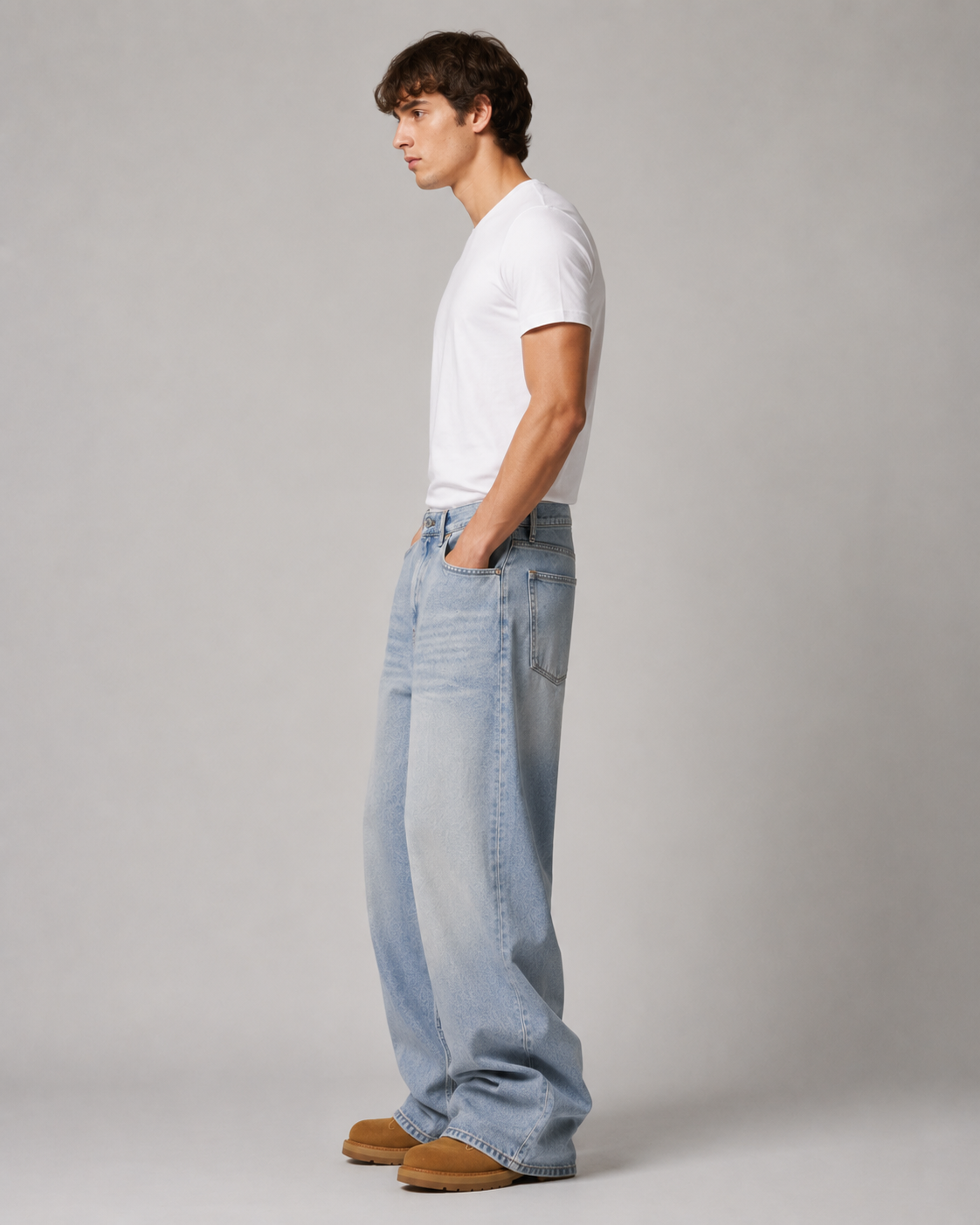Men's Vintage Loose Fit Wide Leg Denim Jeans – Baggy Relaxed Fit Casual Everyday Streetwear Jeans