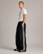 Men's Striped Loose Fit Wide Leg Denim Jeans – Baggy Relaxed Fit Casual Streetwear Skate Jeans