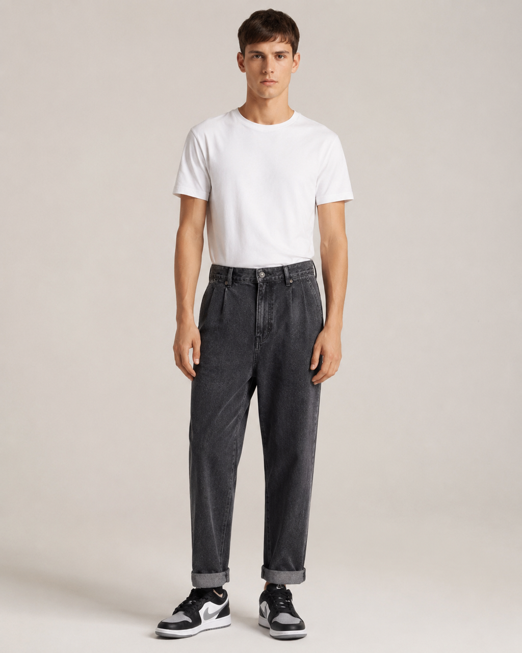 Men's Classic Straight Leg Ankle Denim Jeans – Relaxed Fit Cropped Casual Everyday Jeans