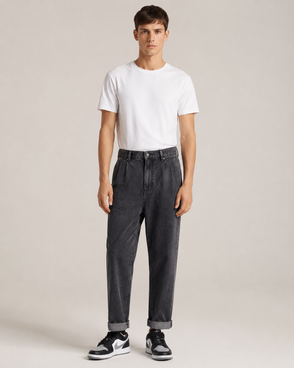 Men's Classic Straight Leg Ankle Denim Jeans – Relaxed Fit Cropped Casual Everyday Jeans