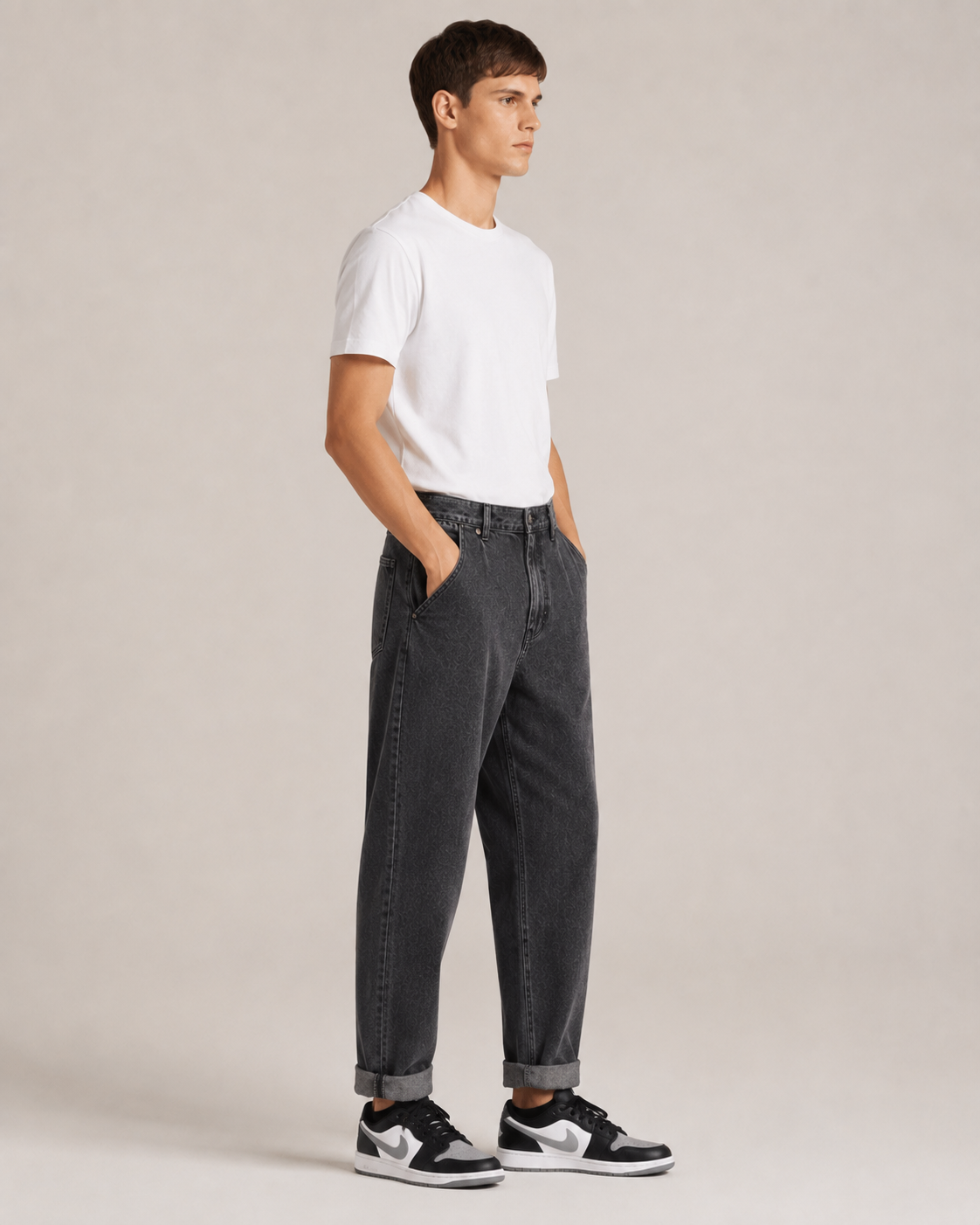 Men's Classic Straight Leg Ankle Denim Jeans – Relaxed Fit Cropped Casual Everyday Jeans