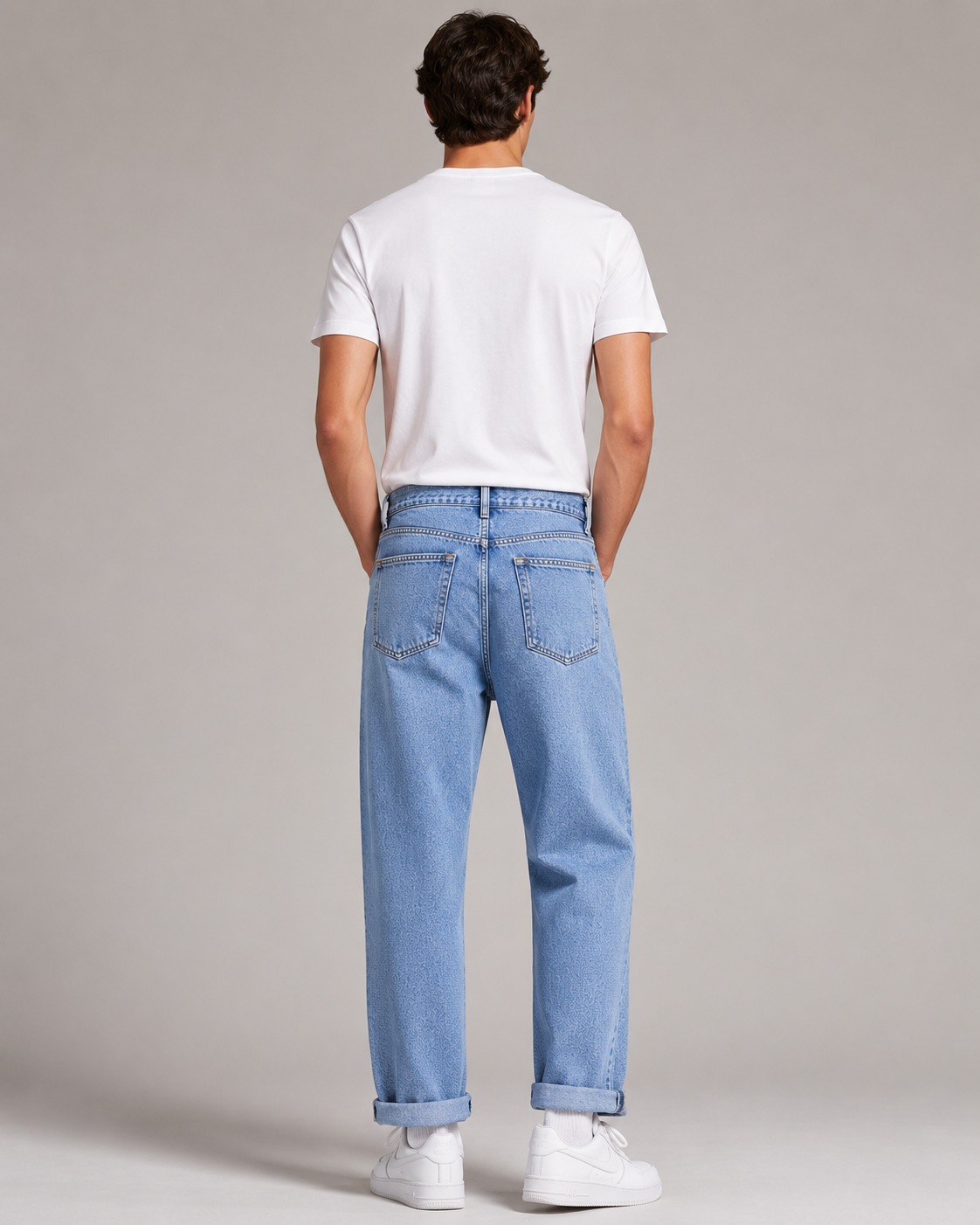 Men's Classic Straight Leg Ankle Denim Jeans – Relaxed Fit Cropped Casual Everyday Jeans