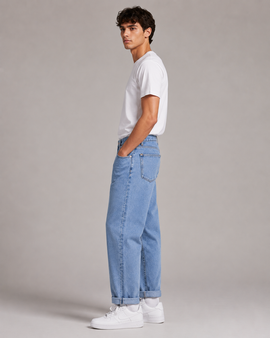 Men's Classic Straight Leg Ankle Denim Jeans – Relaxed Fit Cropped Casual Everyday Jeans