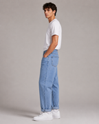 Men's Classic Straight Leg Ankle Denim Jeans – Relaxed Fit Cropped Casual Everyday Jeans