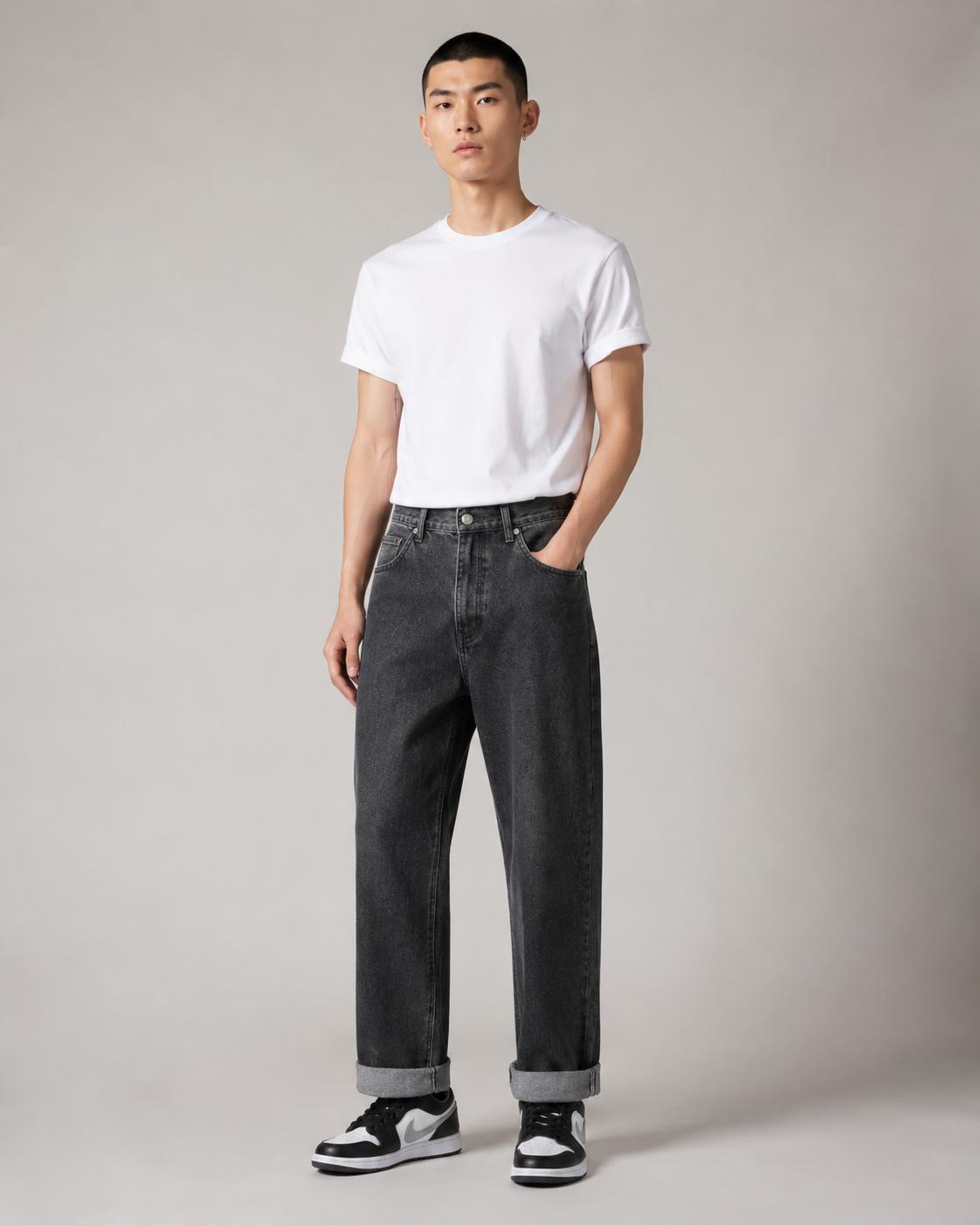 Men's Classic Straight Leg Ankle Denim Jeans – Relaxed Fit Cropped Casual Everyday Jeans