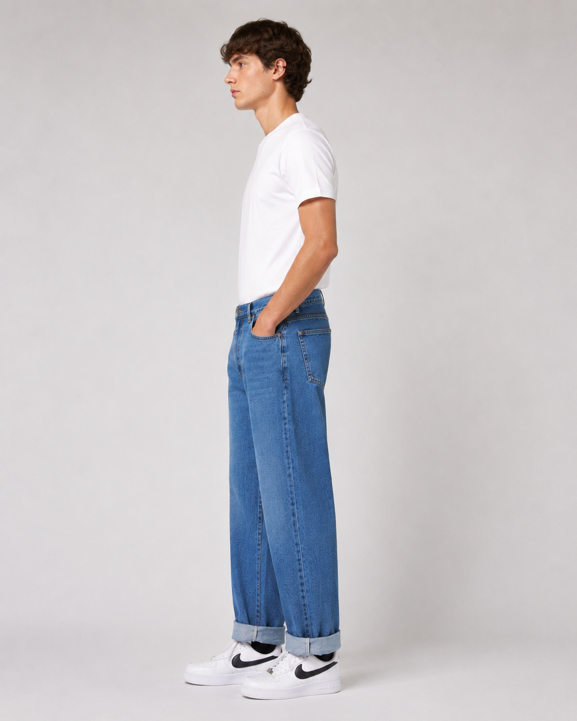 Men's Classic Straight Leg Ankle Denim Jeans – Relaxed Fit Cropped Casual Everyday Jeans