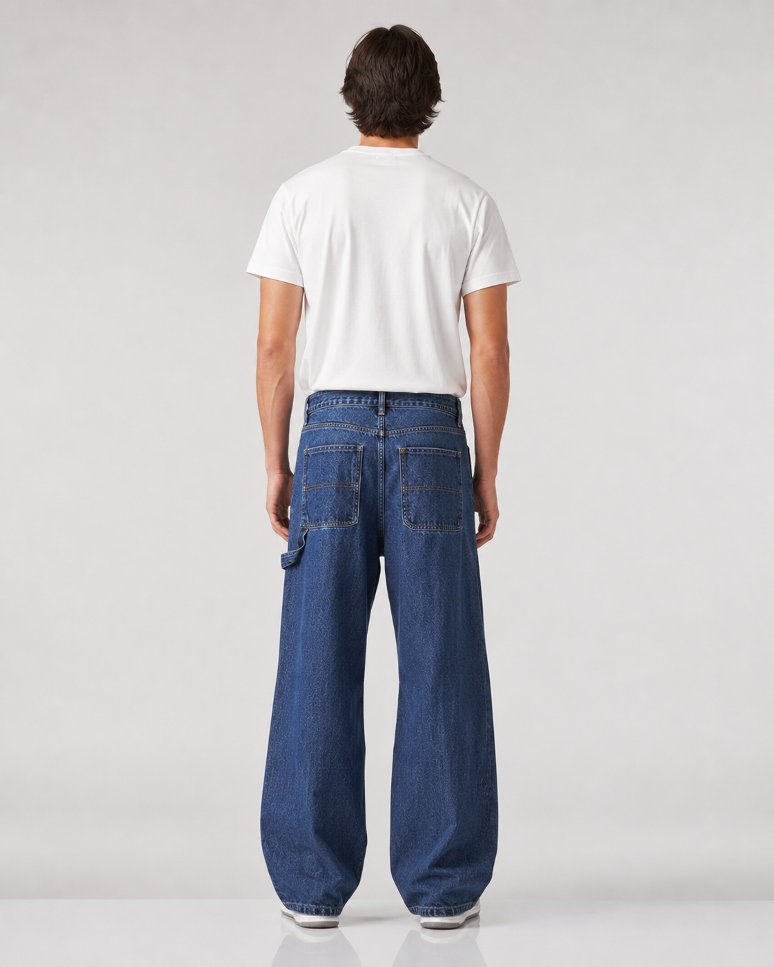 Men's Japanese Style Wide Leg Denim Jeans – Loose Fit Baggy Casual Streetwear Everyday Jeans