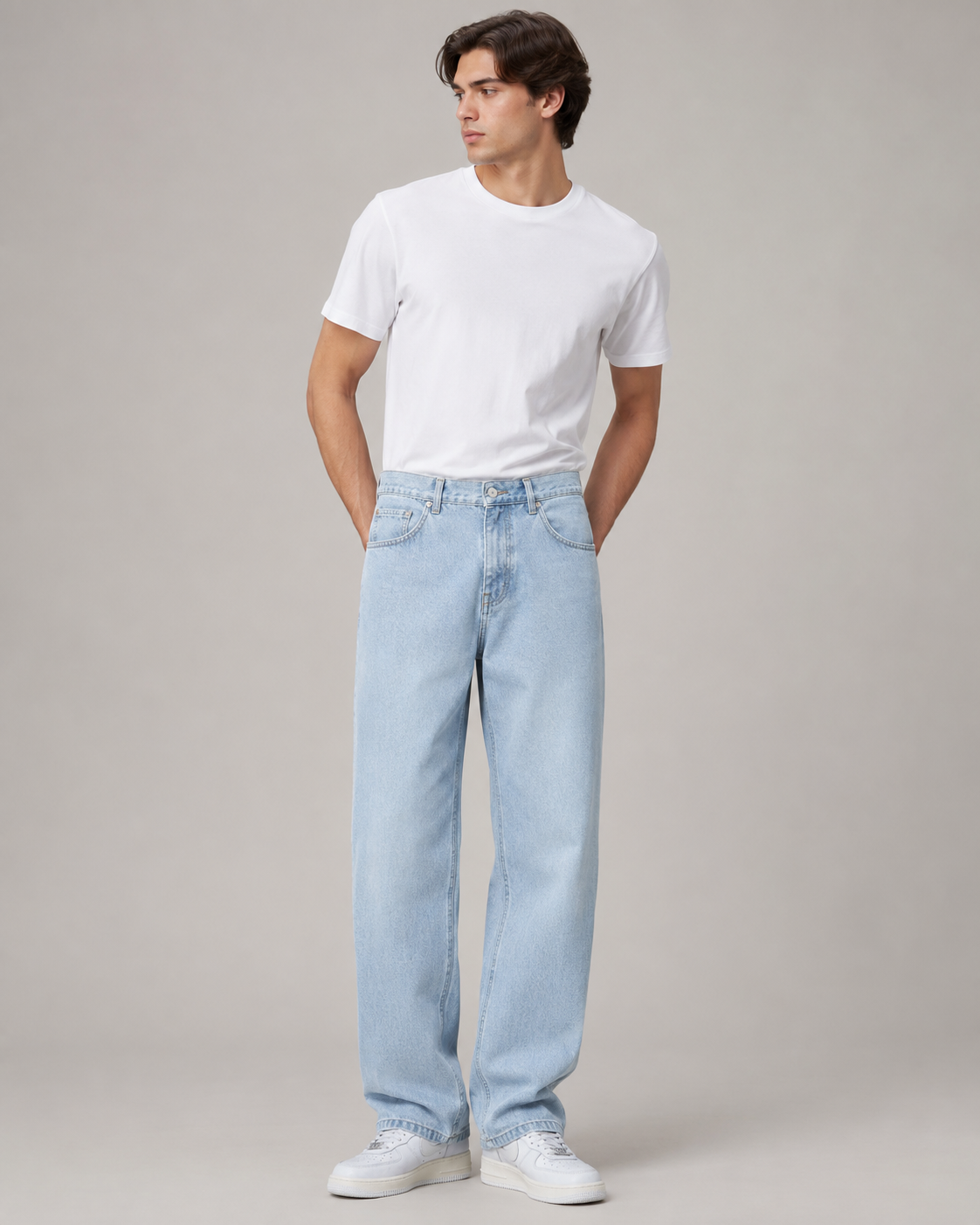 Men's Straight Leg Denim Jeans – Relaxed Fit Casual Everyday Full Length Classic Jeans