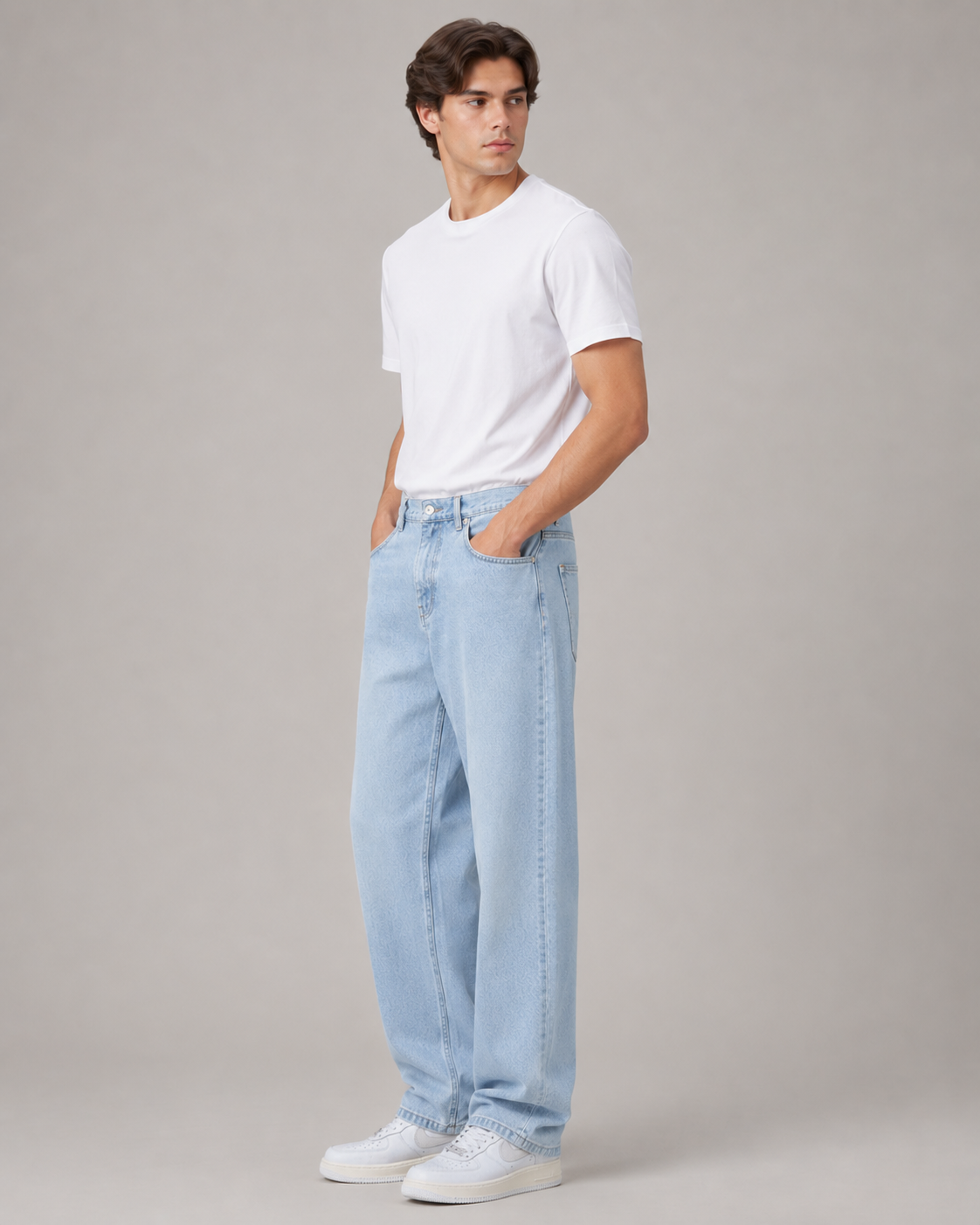 Men's Straight Leg Denim Jeans – Relaxed Fit Casual Everyday Full Length Classic Jeans