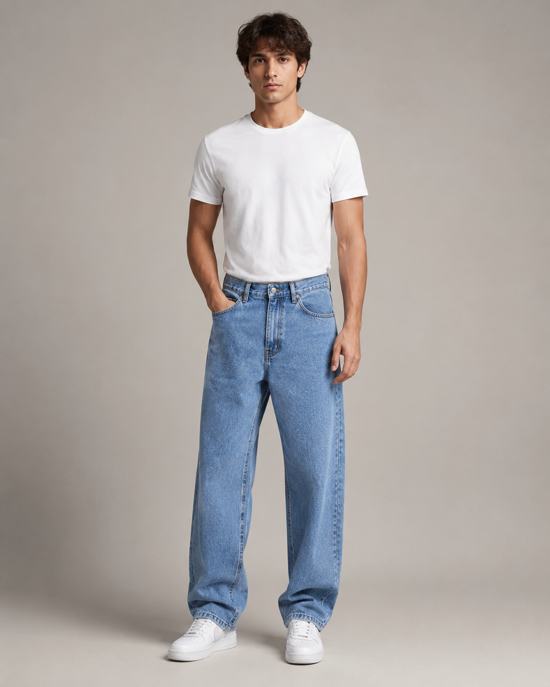 Men's Straight Leg Denim Jeans – Relaxed Fit Casual Everyday Full Length Classic Jeans