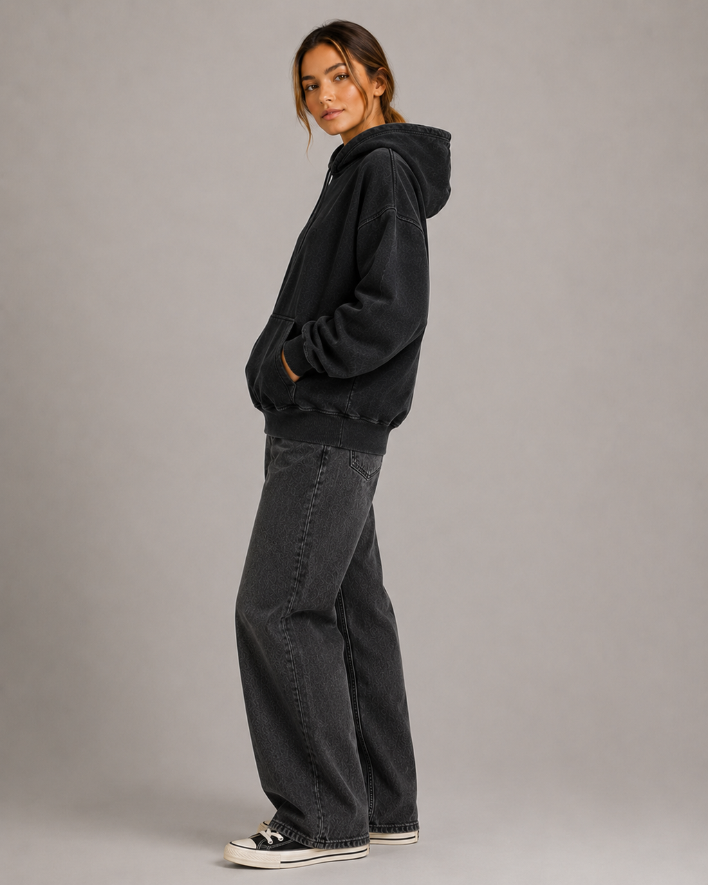 Women's Oversized Pullover Hoodie – Relaxed Fit Cotton Hooded Sweatshirt Casual Streetwear Hoodie
