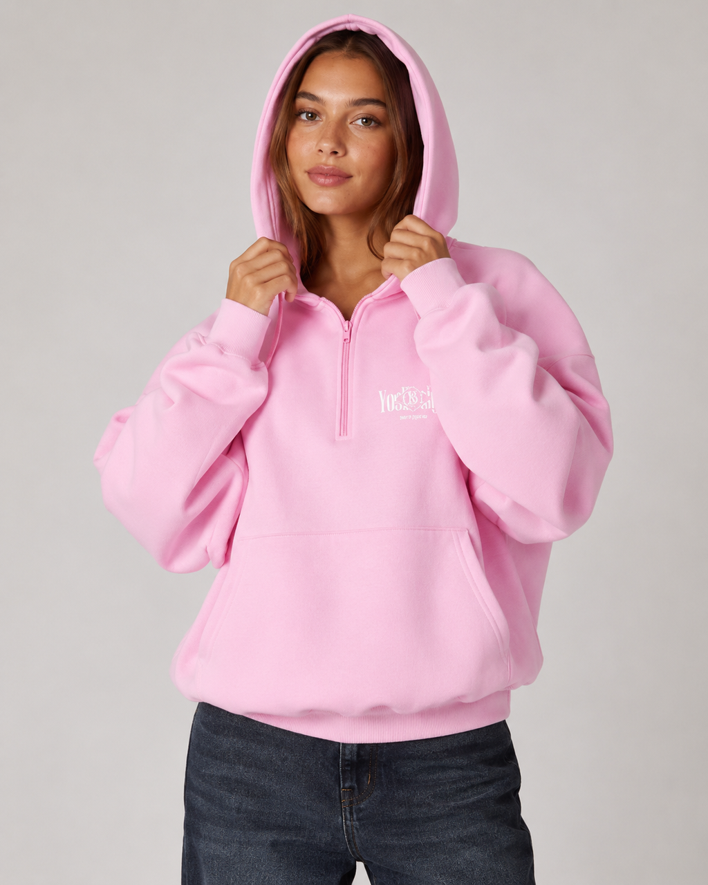 Women's Oversized Graphic Hoodie – Letter Print Pullover Hooded Sweatshirt Casual Streetwear Hoodie