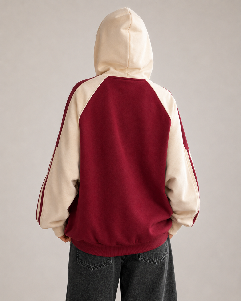 Women's Oversized Zip Up Hoodie – Color Block Fleece Hooded Sweatshirt Casual Streetwear Jacket