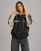 Women's Oversized Zip Up Hoodie – Color Block Fleece Hooded Sweatshirt Casual Streetwear Jacket