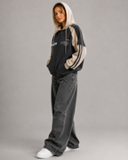 Women's Oversized Zip Up Hoodie – Color Block Fleece Hooded Sweatshirt Casual Streetwear Jacket