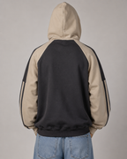 Men's Oversized Zip Up Hoodie – Color Block Hooded Sweatshirt Loose Fit Casual Streetwear Jacket