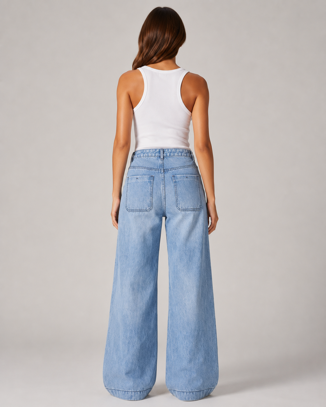 Women's High Waist Wide Leg Denim Jeans – Relaxed Fit Full Length Casual Everyday Fashion Jeans
