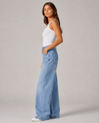 Women's High Waist Wide Leg Denim Jeans – Relaxed Fit Full Length Casual Everyday Fashion Jeans