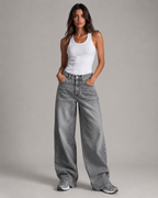 Women's Relaxed Fit Wide Leg Denim Jeans – High Waist Baggy Full Length Casual Everyday Jeans