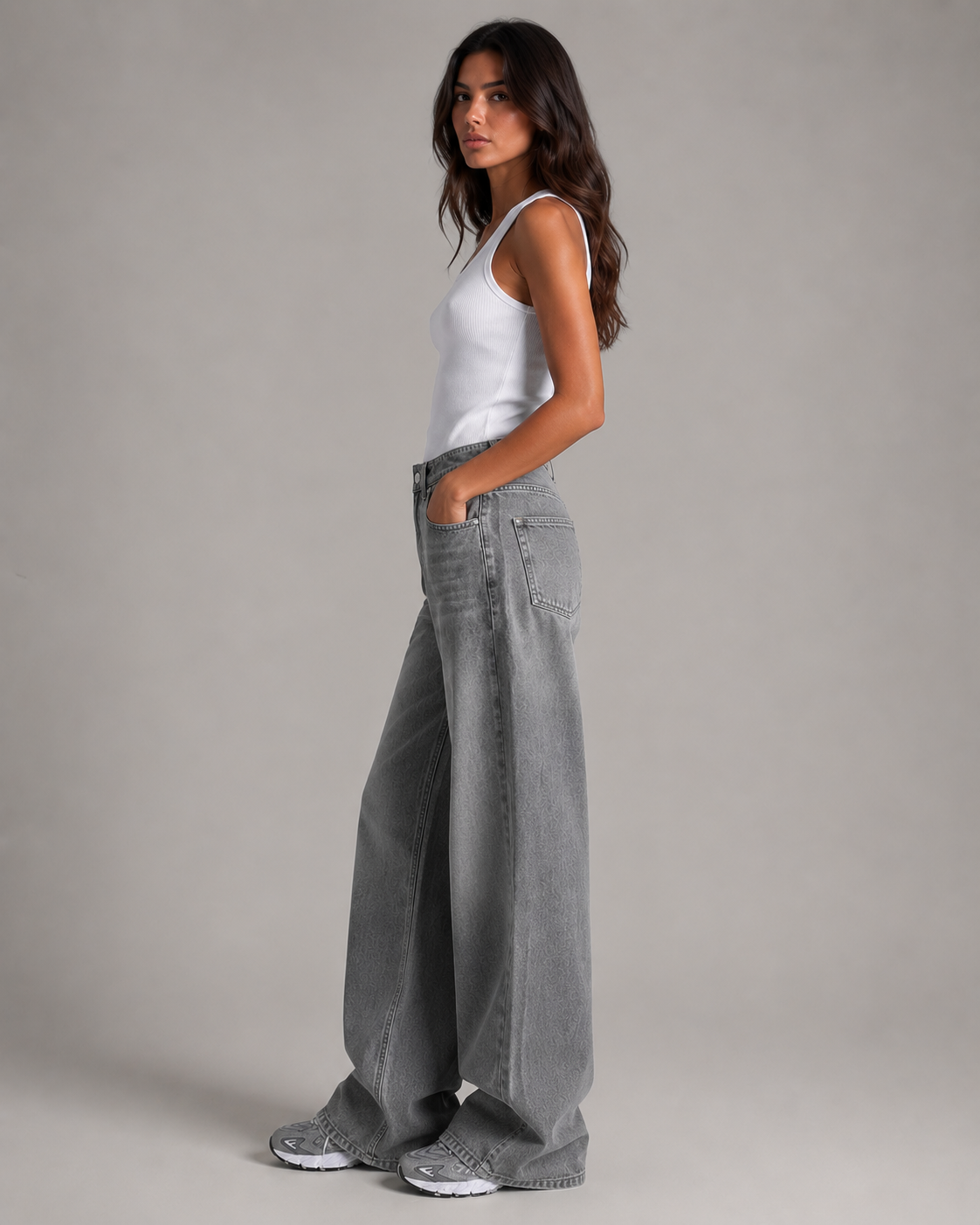 Women's Relaxed Fit Wide Leg Denim Jeans – High Waist Baggy Full Length Casual Everyday Jeans