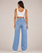 Women's High Waist Ripped Wide Leg Denim Jeans – Relaxed Fit Distressed Baggy Casual Streetwear Jeans