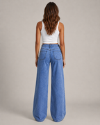 Women's High Waist Wide Leg Denim Jeans – Relaxed Fit Full Length Casual Everyday Baggy Jeans