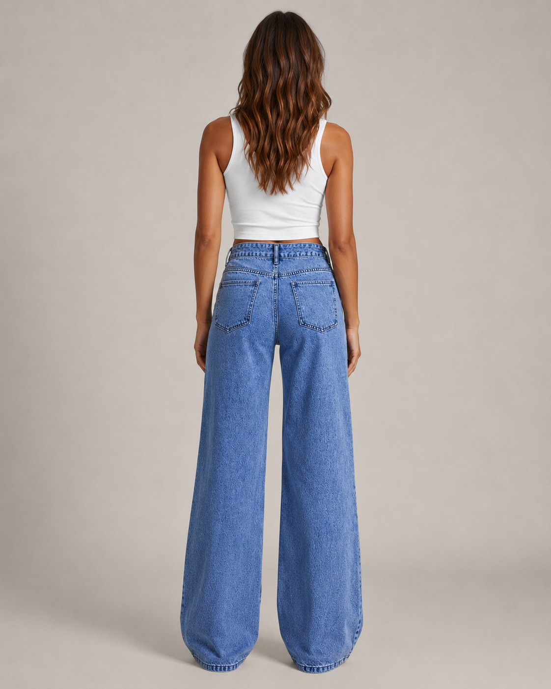Women's High Waist Wide Leg Denim Jeans – Relaxed Fit Full Length Casual Everyday Baggy Jeans