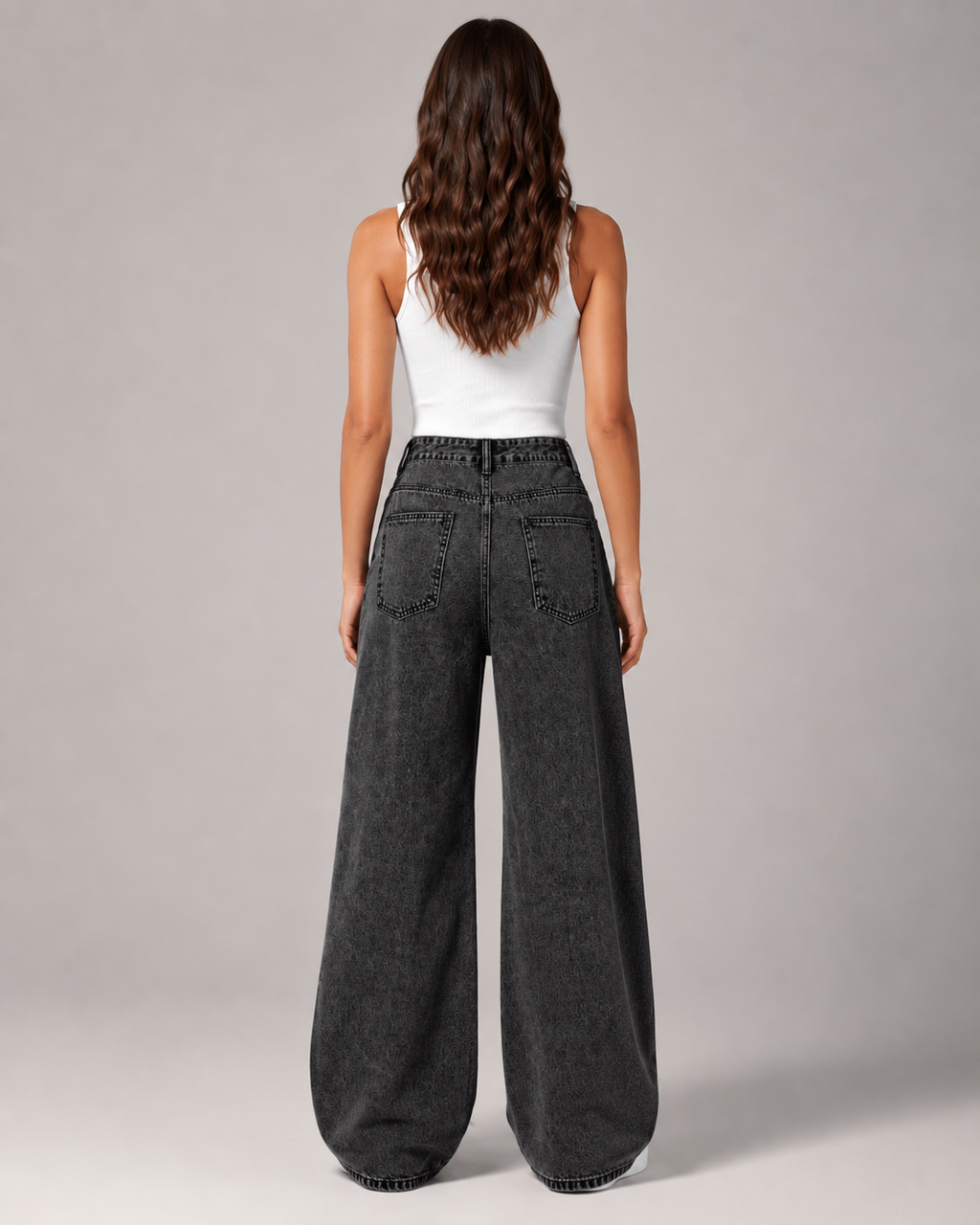 Women's High Waist Wide Leg Denim Jeans – Relaxed Fit Full Length Casual Everyday Baggy Jeans
