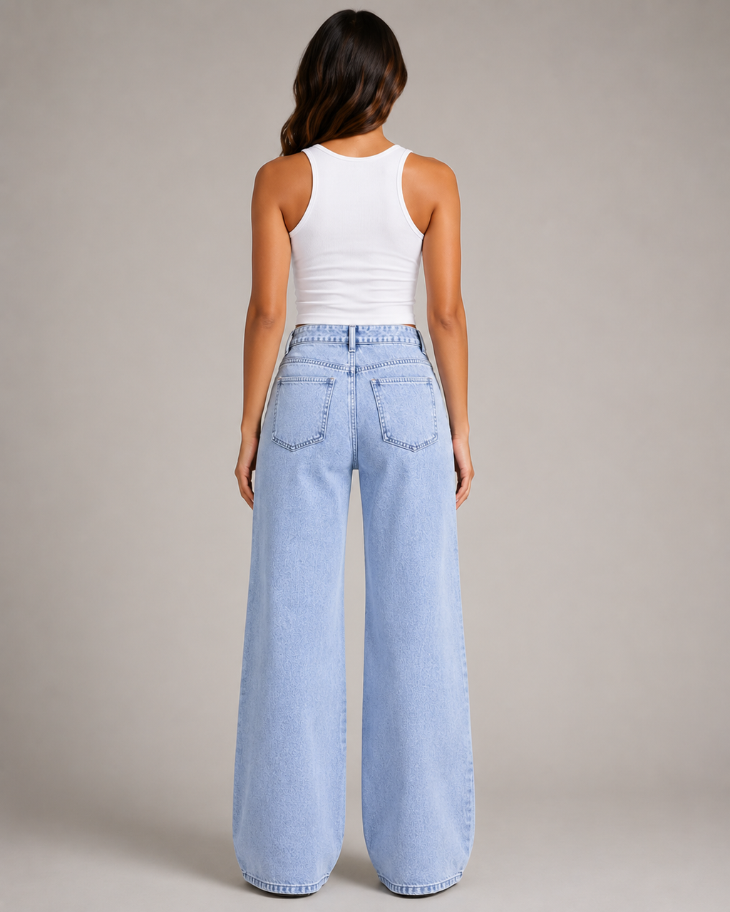 Women's High Waist Wide Leg Denim Jeans – Relaxed Fit Full Length Casual Everyday Baggy Jeans