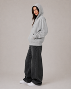 Women's Fleece Lined Oversized Zip Up Hoodie – Hooded Sweatshirt Casual Jacket