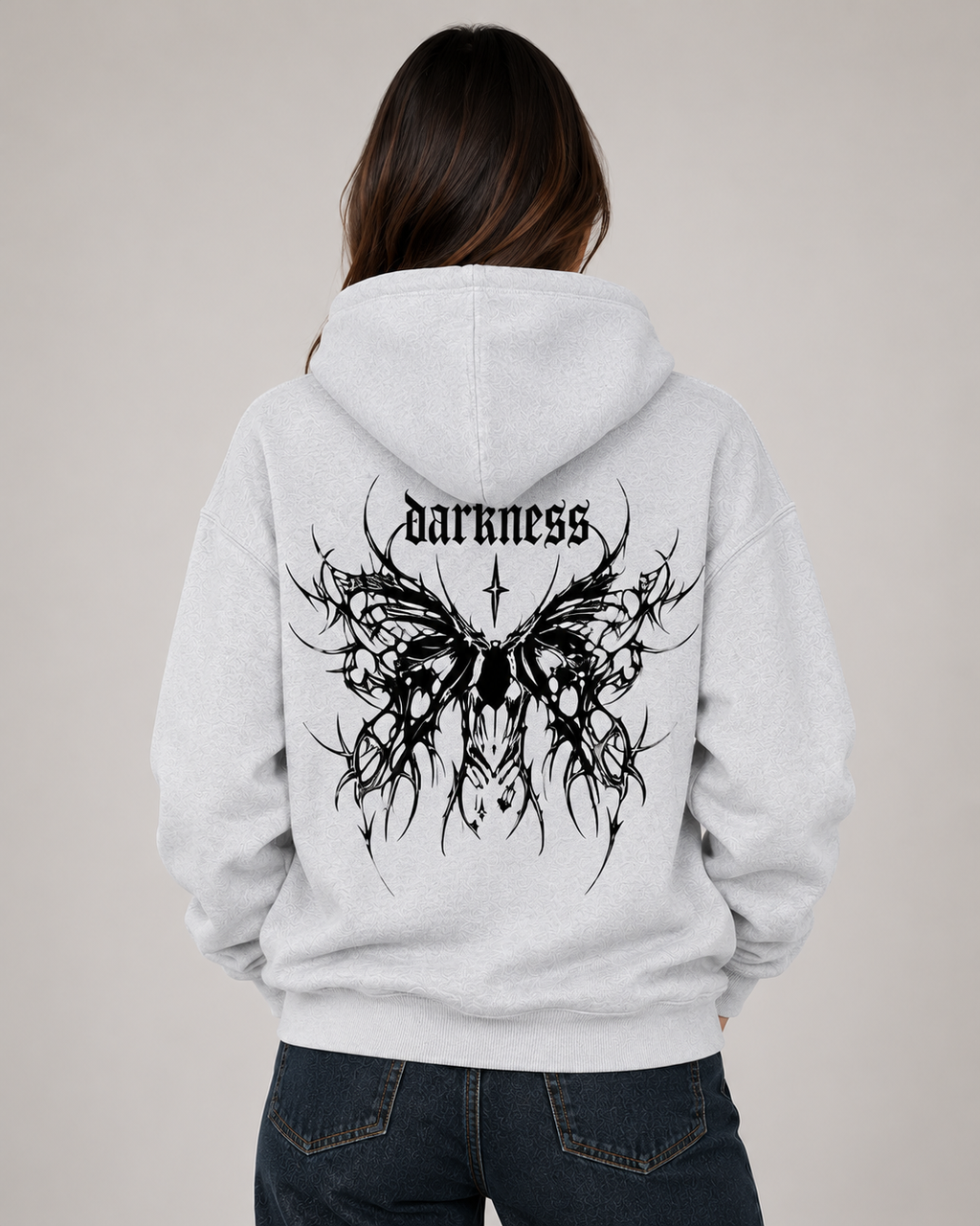 Women's Gothic Graphic Hoodie – Oversized Harajuku Hooded Sweatshirt Streetwear Pullover Hoodie