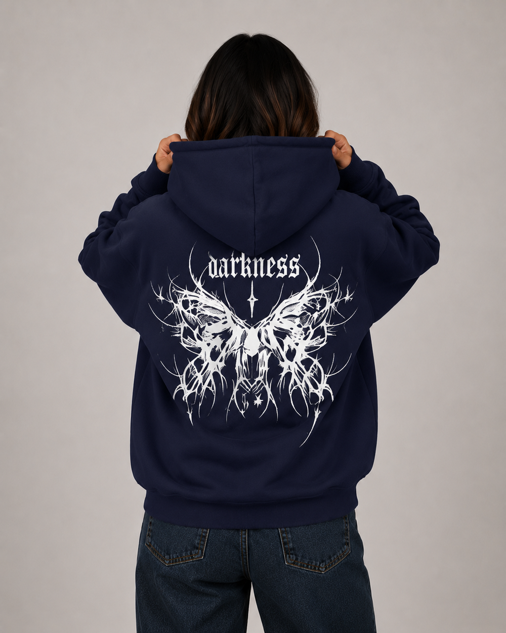 Women's Gothic Graphic Hoodie – Oversized Harajuku Hooded Sweatshirt Streetwear Pullover Hoodie