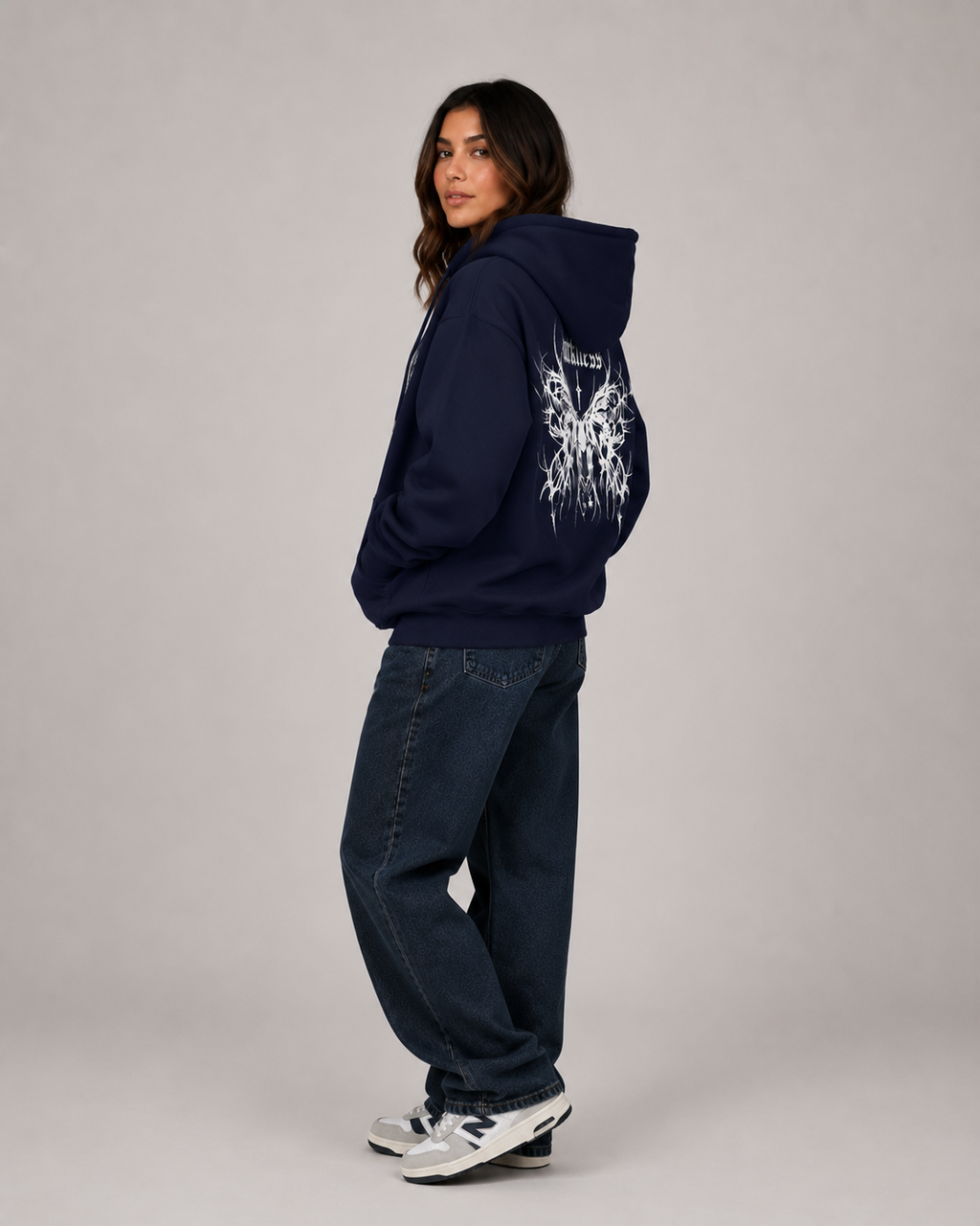 Women's Gothic Graphic Hoodie – Oversized Harajuku Hooded Sweatshirt Streetwear Pullover Hoodie