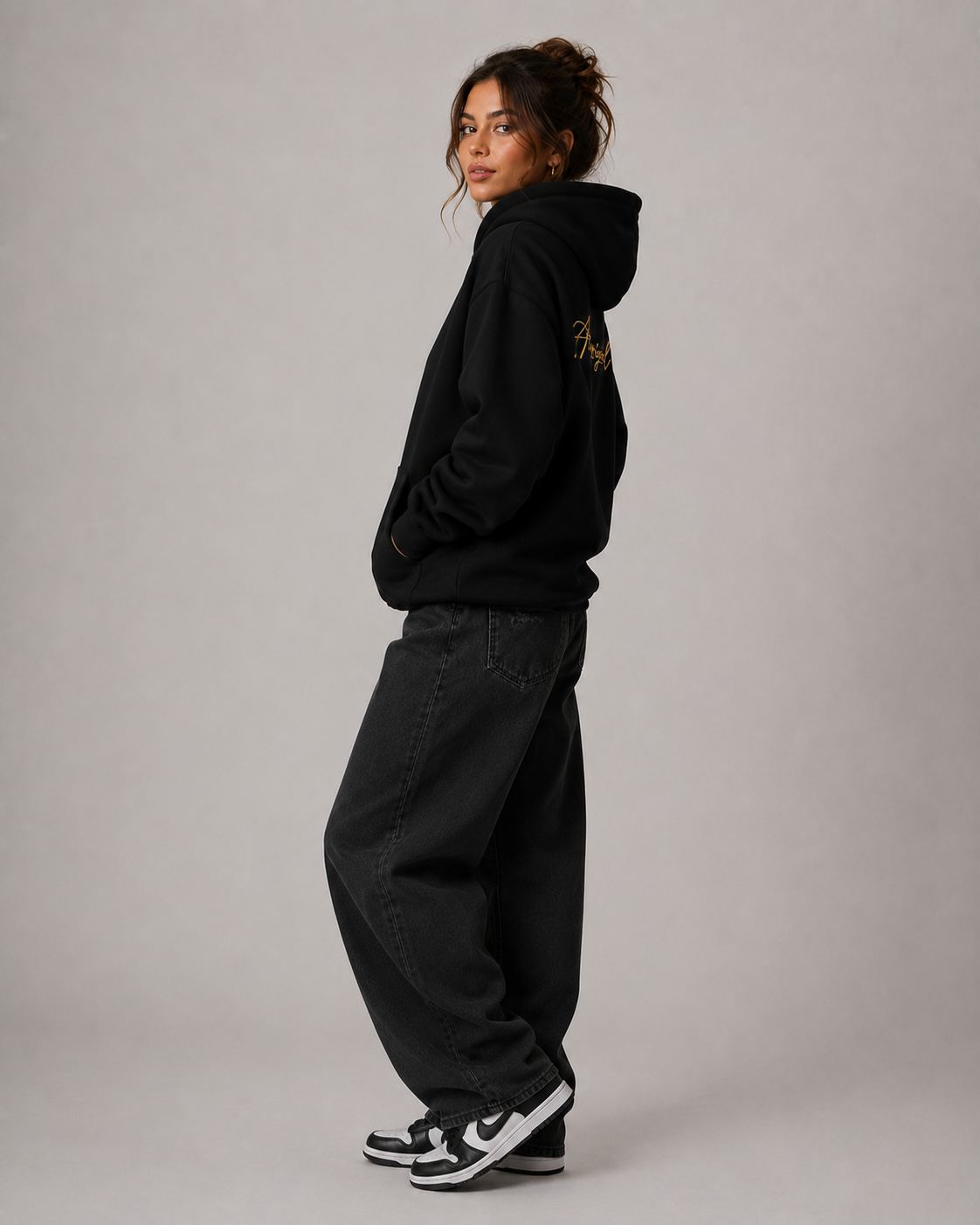 Women's Fleece Lined Pullover Hoodie – Relaxed Fit Graphic Hooded Sweatshirt Casual Streetwear Hoodie