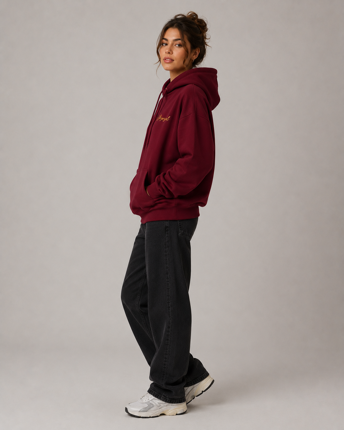 Women's Fleece Lined Pullover Hoodie – Relaxed Fit Graphic Hooded Sweatshirt Casual Streetwear Hoodie
