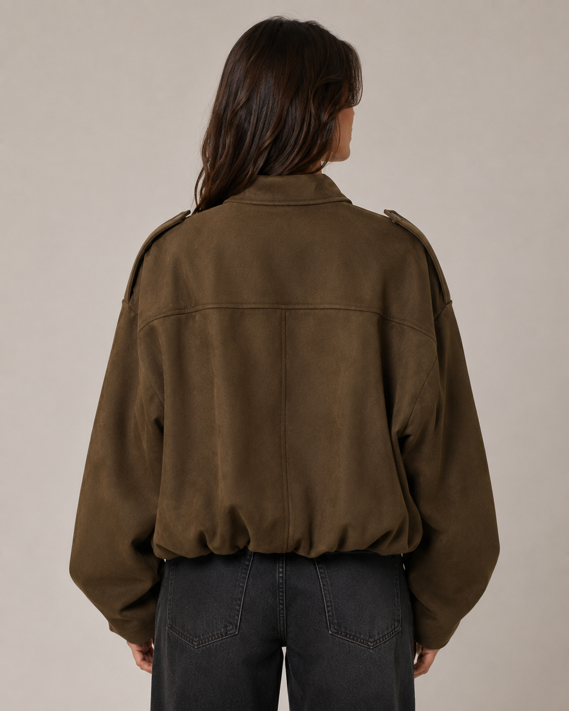 Women's Casual Bomber Jacket – Relaxed Fit Zip Up Casual Streetwear Lightweight Jacket
