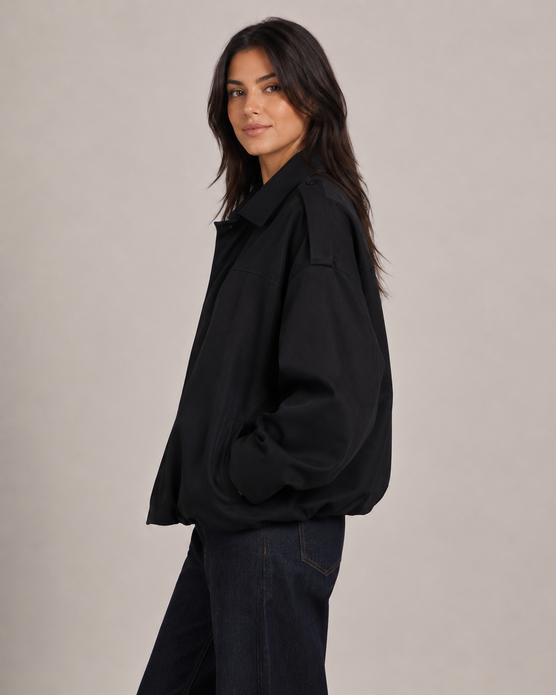 Women's Casual Bomber Jacket – Relaxed Fit Zip Up Casual Streetwear Lightweight Jacket
