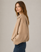 Women's Casual Bomber Jacket – Relaxed Fit Zip Up Casual Streetwear Lightweight Jacket