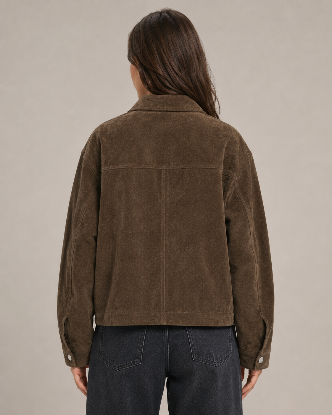 Women's Faux Leather Bomber Jacket – Relaxed Fit Zip Up Collared Casual Vintage Streetwear Jacket