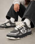 Women's Vintage Retro Sneakers – Low Top Lace Up Casual Skate Streetwear Shoes