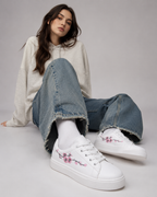 Women's Low Top Casual Sneakers – Minimalist Lace Up Everyday Fashion Walking Shoes