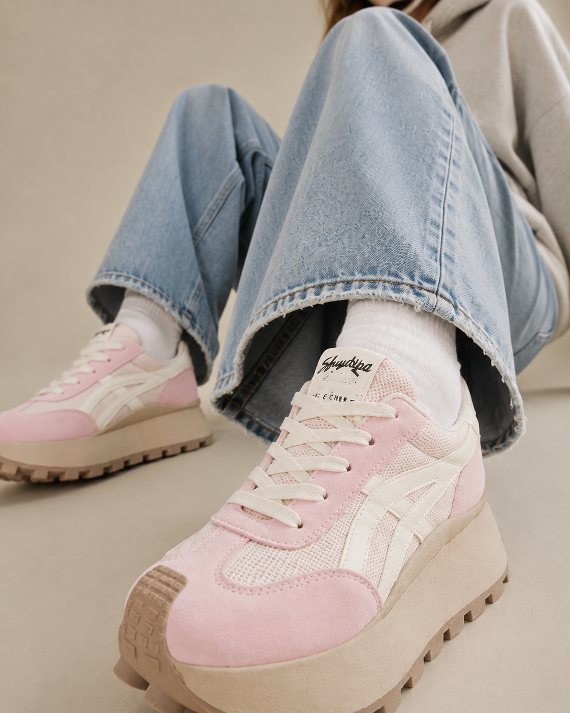 Women's Chunky Sneakers – Platform Lace Up Casual Walking Streetwear Fashion Shoes
